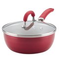Rachael Ray Rachael Ray 12159 3 qt. Create Delicious Aluminum Nonstick Everything Pan - Red Shimmer 12159